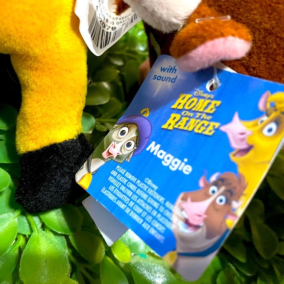 DISNEY STORE NWT VTG 2004 HOME ON THE RANGE BEAN BAG PLUSH w/SOUND COMPLETE SET - Picture 11 of 13